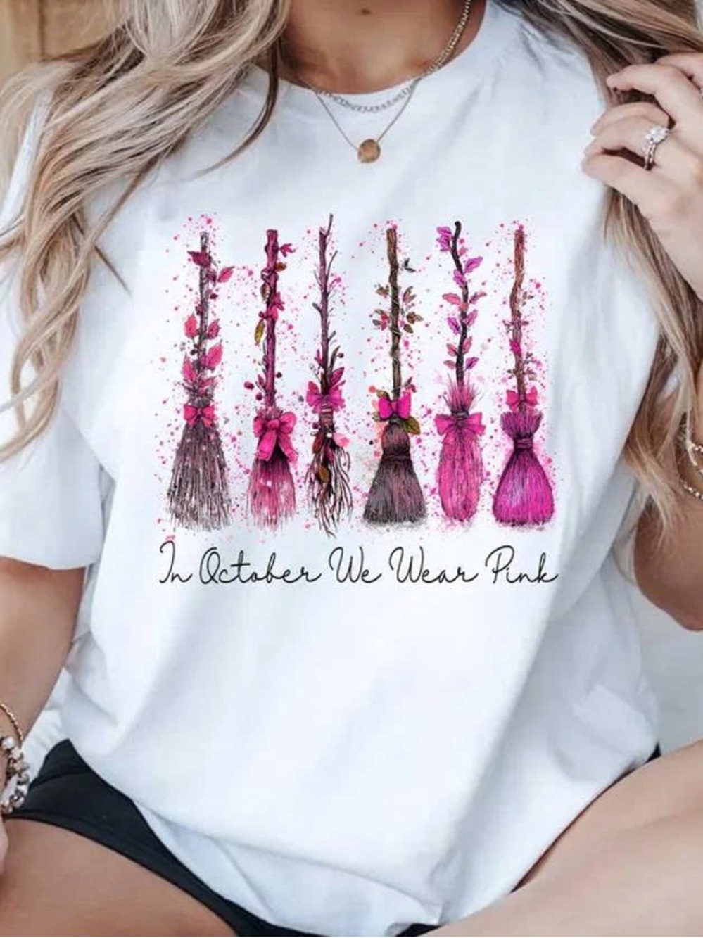 Pink shirt  Graphic - "In October We Wear Pink"